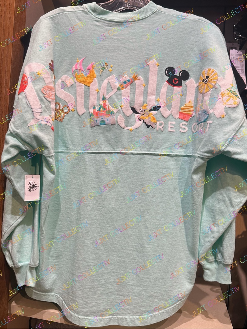 NWT Disneyland Attractions Icons and Mickey Treats Mint Green Spirit Jersey
